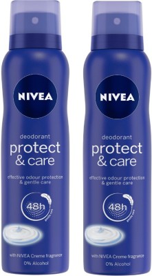 NIVEA Protect & Care Deodorant Spray  -  For Women  (300 ml, Pack of 2)