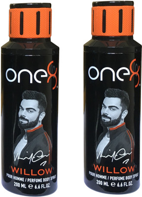 

one 8 WILLOW (Pack of 2) Perfume Body Spray - For Men & Women(400 ml, Pack of 2)