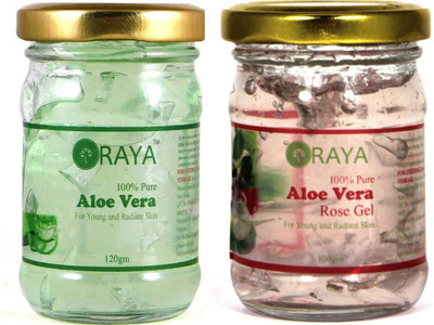

ORAYA 100% Pure & Organic Soothing Aloe Vera Gel For Face, Skin and Hair – Best Multipurpose Beauty Gel | Paraben & Sulphate Free (120 gm)-Pack of-2-Bottle-(240ml)-(240gm)(240 ml)