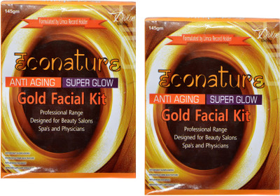

Econature Anti aging super glow gold facial kit 145 g(Set of 2)