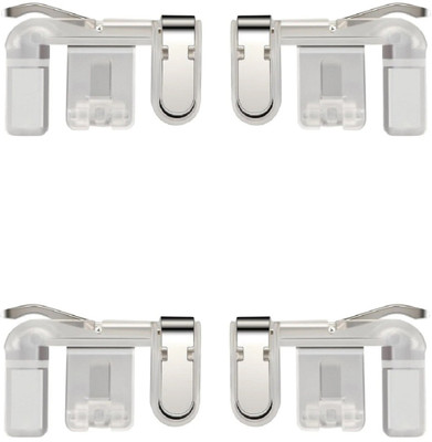 

DESIRE LINE 2-Pair (4 Pieces) Upgraded Version Metal PUBG Triggers For Android and iPhone Sensitive Shoot/Aim Buttons L1 R1 Trigger Mobile Game Controller Gaming Accessory Kit(Transparent, For Android, iOS)