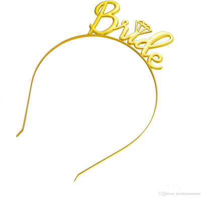 

GADGETS WRAP Gold Color Bride Bridesmaid Crown Princess Headband Head Band(Gold)