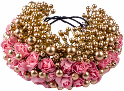 

Fully South Indian Flowers Bridal Gajra Accessories for Women (Pink) - Weddings Hair Accessories Hair Accessory Set(Pink)