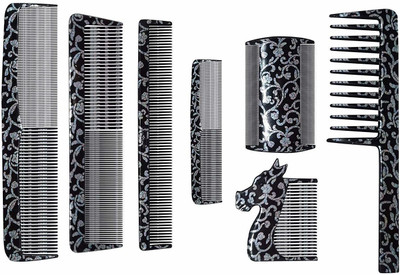 

GLAN Salon Accessories Hair Comb Set For Men And Women, 15 Gram, Multi Color, Pack Of 1