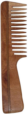 

GLAN 100% Pure Hair Neem Wood Comb Handmade Anti Dandruff Comb For Men And Women, Natural Brown,10 Gram, Pack of 1