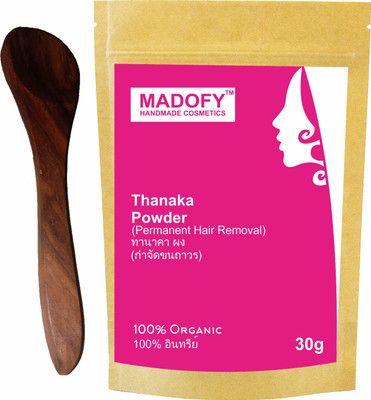 

MADOFY Thanaka Powder 30 gm with Wooden Spoon Cream(30 g)