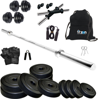 FITZON 22 kg PVC COMBO 9-SL Home Gym Combo