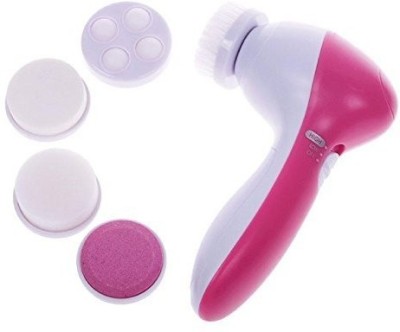 ESCHEW Facial Cleaner 5 In 1 Electric Wash Face Machine Body Cleaning Massage Mini Skin Beauty Brush Massager(Pink)