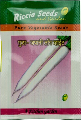 Riccia Seeds, Radish (Mula) - Japanese Long, Non-GMO Organic, Vegetable Seed(300 per packet)