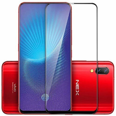 SAGA Edge To Edge Tempered Glass for SAGA VIVO NEX Temperd Glass 6d - Premium Full Glue VIVO NEX Temperd Glass Full Edge - Edge Screen Protection For VIVO NEX-Black (pack of 1)(Pack of 1)