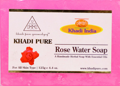 

Khadi Pure Herbal Rose Water Soap - 125g(125 g)
