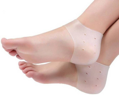 JC STORE Anti heel crack set socks Heel Support(Brown)