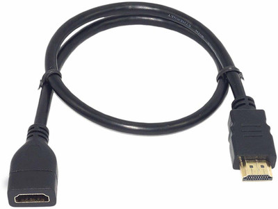 

Fangtooth TV-out Cable 0.8M HDMI Male To Female Extension Cable Connector for LAPTOP/ TV/ GAMING CONSOLES/ CAMERA/ PROJECTOR(Black, For TV)