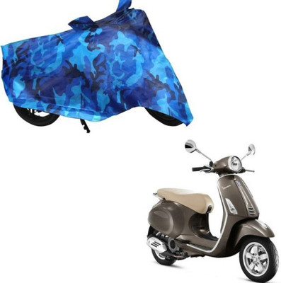 dhcreation Two Wheeler Cover for Piaggio(Vespa, Blue)