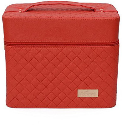 

Store2508 Professional Beauty Make Up Case Nail Cosmetic Box Vanity Case (28*23*19 Cm) (Red) Makeup and Jewellery Vanity Box(Red)