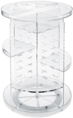 

JETWAL Cosmetic Makeup Storage Holder Organizer Adjustable 360 Rotation Box, 23L x 23B x 30H (Transparent) Makeup, Cosmetics Vanity Box(Transparent)