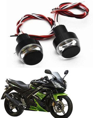 RWT Motorcycle DRL/Turn Signal LED Light Blinker Indicator Handle Bar End-079 Indicator Light Motorbike LED for Yamaha (12 V, 18 W)(YZF-R15, Pack of 2)