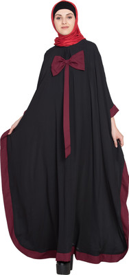 Nazneen Polyester Self Design Abaya(Black)