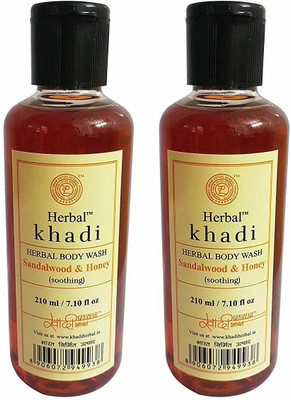 

Herbal Khadi SANDALWOOD+HONEY BODY WASH(420 ml, Pack of 2)
