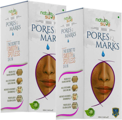 

Nature Sure Pores and Marks Oil - 2 Packs (100ml each) for enlarged skin pores, stretch marks and fine lines Cleansing Oil(200 ml)