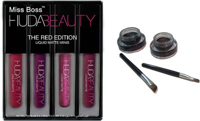

Miss Boss lipstick red edition 16 ml and gel eyeliner combo(Set of 2)