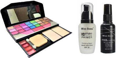 

Miss Boss fashion makeup and HD STUDIO PROFESSIONAL PREP+SET(1 PRIMER 1 FIXER) combo(Set of 2)