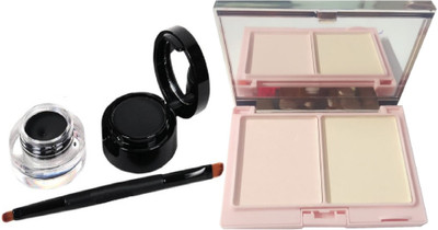 

ADJD CLEAR GLOW ALL IN 1 PERFECT LUMINOUS RADIANT RICH FACE POWDER WITH 24H LONG LASTING DRAMA GEL KAJAL(Set of 2)