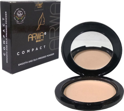 

Arwa Beauty Smooth and Silk Pressed Compact Powder for Light Fair to Medium Skin Tone 04 Compact(Ivory)