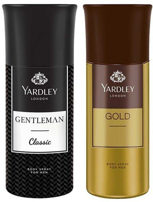 

Yardley London Gentleman ,Gold Body Spray - For Men & Women(300 ml, Pack of 2)