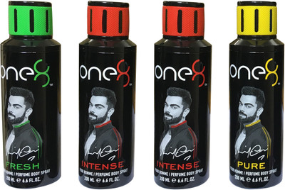 

One 8 Fresh, 2 Intense & Pure (Pack of 6) Perfume Body Spray - For Men & Women(800 ml, Pack of 4)