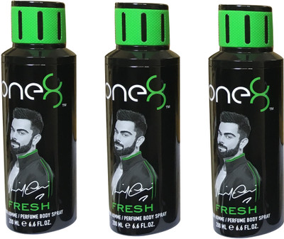 

one 8 Fresh (Pack of 3) Perfume Body Spray - For Men & Women(600 ml, Pack of 3)