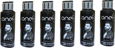 

one 8 ACTIVE (Pack of 6) Perfume Body Spray - For Men & Women(1200 ml, Pack of 6)