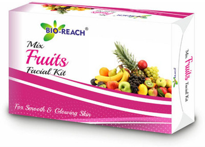 

Bio Reach Mix Fruits Facial Kit For Skin Glowing,Blackheads & Dead Skin cells removing 80 g(Set of 5)