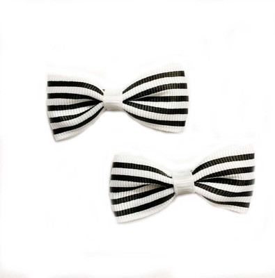 

SAI HARUN TRADERS Black And White Stripes Bow Clips Hair Clip(Multicolor)