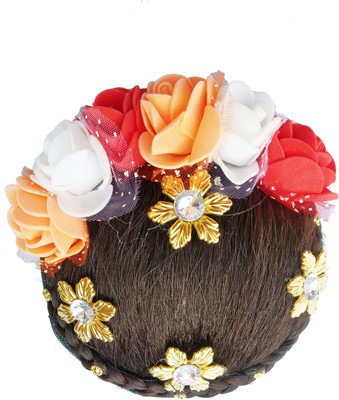 

Shining Angel Artificial Beautifull Flower Bun Bun(Multicolor)