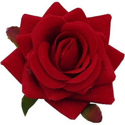 

Param Red Fabric Rose Flower Hair Clip Hair Clip(Red)