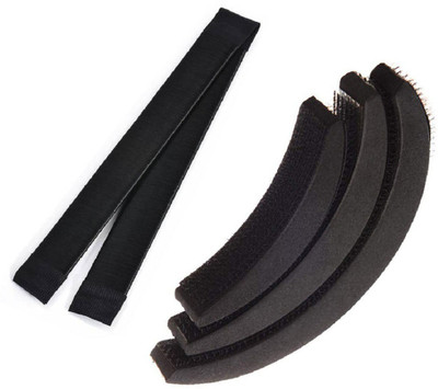 

Maahal Combo of Hair Making Styling French Twist Donut Bun & Banana Bumpit Puff Maker / Braid Extension(Black)