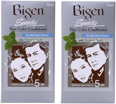 

Bigen Speedy Colour 883 Dark Brown Pack Of 2 Hair Color(Dark Brown)