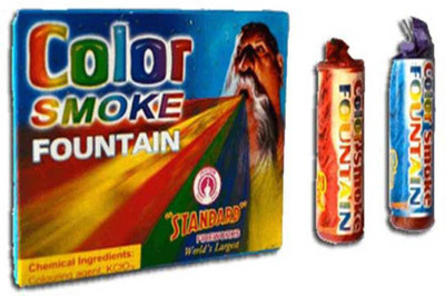 Stylin smoke fountain Holi Color Powder Pack of 5(Yellow, Pink, Red, Green, Blue, 0.2 g)