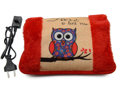

Lifestyle-You Premium Quality Velvet & Fur Electric Rechargeable Hot Water Bag Heat Pad With Hand Pocket Electrical 0.5 L Hot Water Bag(Red)
