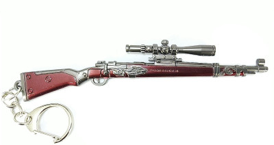 eDUST PUBG Real 3D Metal Body Gun Karabian 98 Designer 120 mm Length Green Color Key Chain