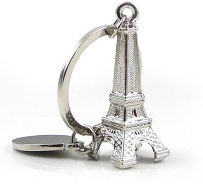 MGP FASHION France Paris Love Premium Eiffel Tower Shape 3D Metal Silver Colour Keyring Key Chain