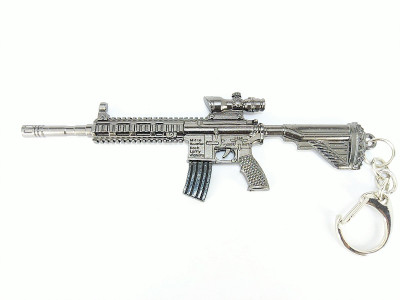 PSYCHE Pubg Gun 3D Metal Body 120mm Length Gun Rifle Scope Model Key Chain