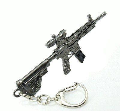 eDUST PUBG Real 3D Gun Refile Scope Model Metal Body M249 Gun 120mm Length Key Chain