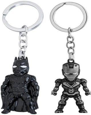 MGP FASHION High Quality Super Hero Action Figure Marvel Avengers With Batman Dawn Of Justice Metallic Film Featuring The DC Comics Movie Characters Best Party Gift For Girl Boy Keyring Carabiner Combo Key Chain