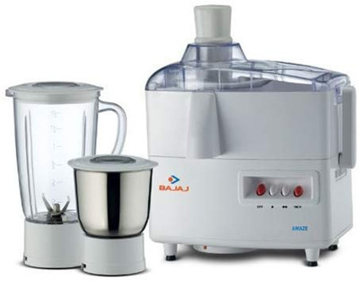 

Bajaj Amaze 450 watts Juicer Mixer Grinder (White) 450 Juicer Mixer Grinder(White, 3 Jars)