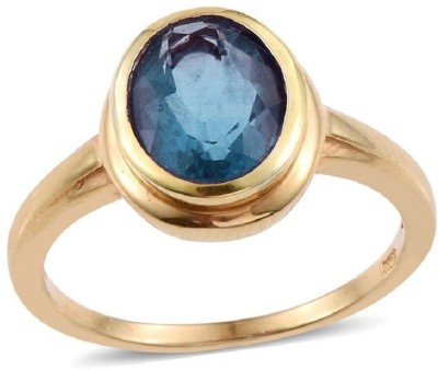 Jaipur Gemstone Blue topaz Ring With Natural Topaz Stone Stone Topaz Gold Plated Ring