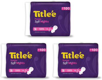 

Titlee Premier Soft Nights Sanitary Pad(Pack of 3)