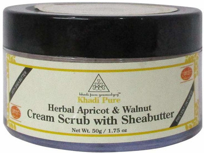 

Khadi Pure Herbal Apricot & Walnut Cream Scrub with Sheabutter - 50g Scrub(50 g)
