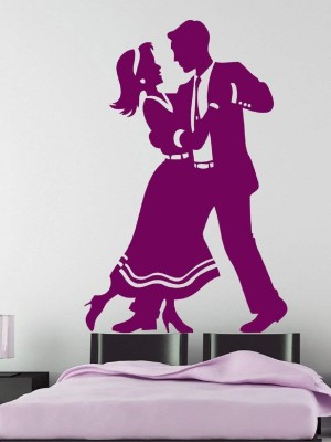 Asmi Collections 93 cm Cute Couple Dance Removable Sticker(Pack of 1)